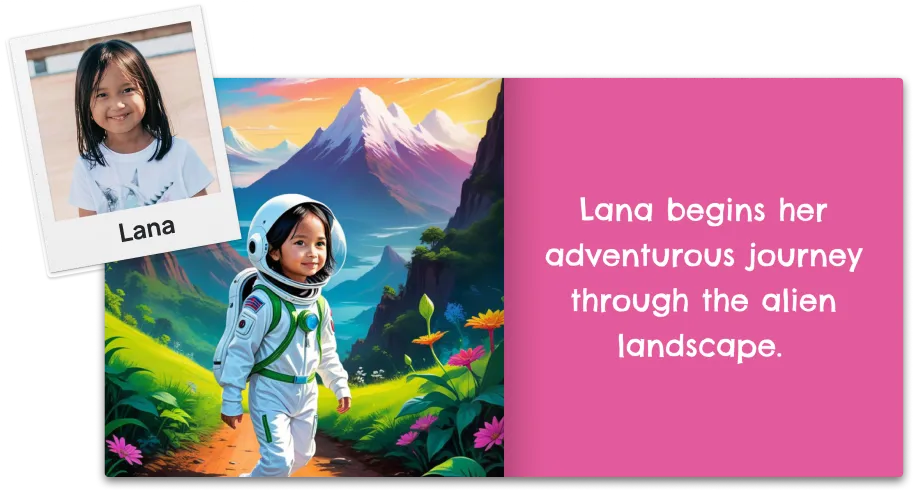 Example StoryPrint storybook spread